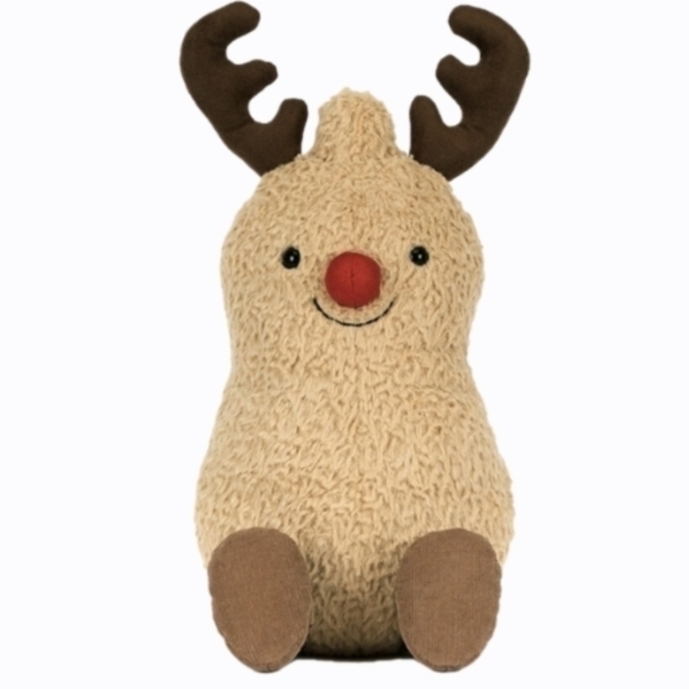 Jellycat Amuseables Peanut Reindeer 15x6.3x6.3" Soft & Plush BNWT Authentic
